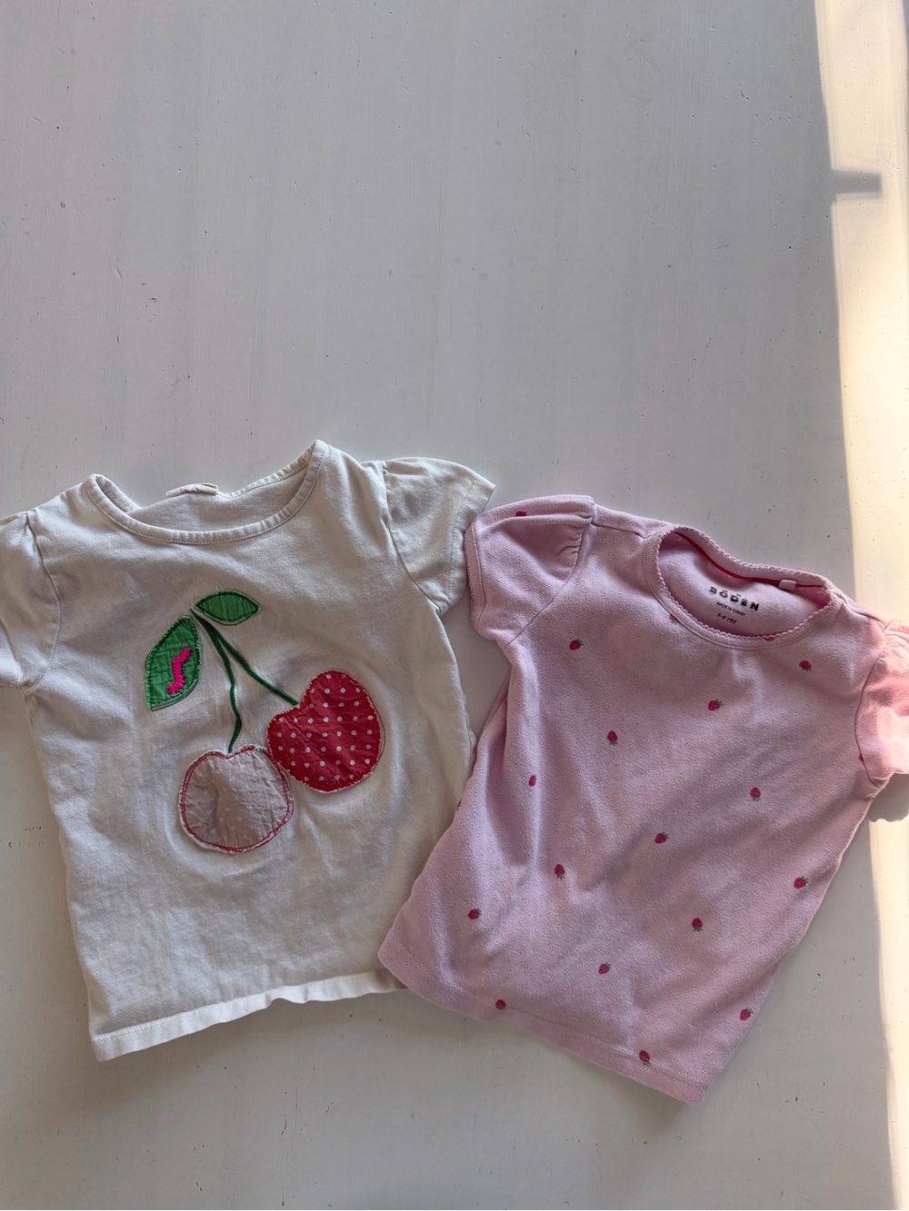 Mini Boden T-Shirt Bundle 5–6 Years Pink Strawberry & Cream Cherry